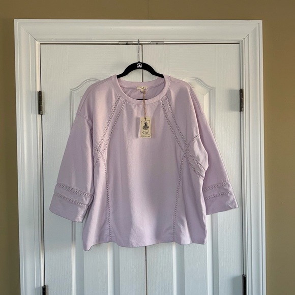 Easel Lavender Women's Shirt with Stitch Detailing - Picture 3 of 4